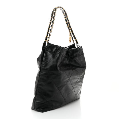 Chanel Shiny Calfskin Quilted Chanel 22 Black 4 of 11