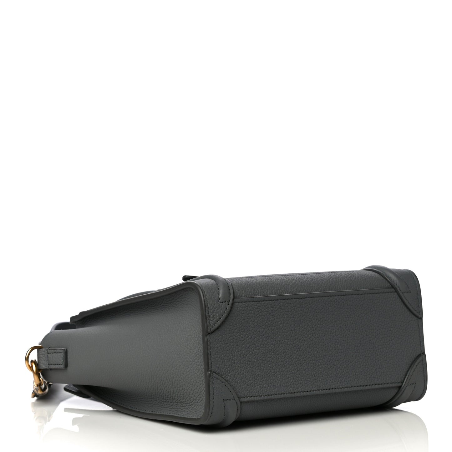 Baby Drummed Calfskin Nano Luggage Kohl
