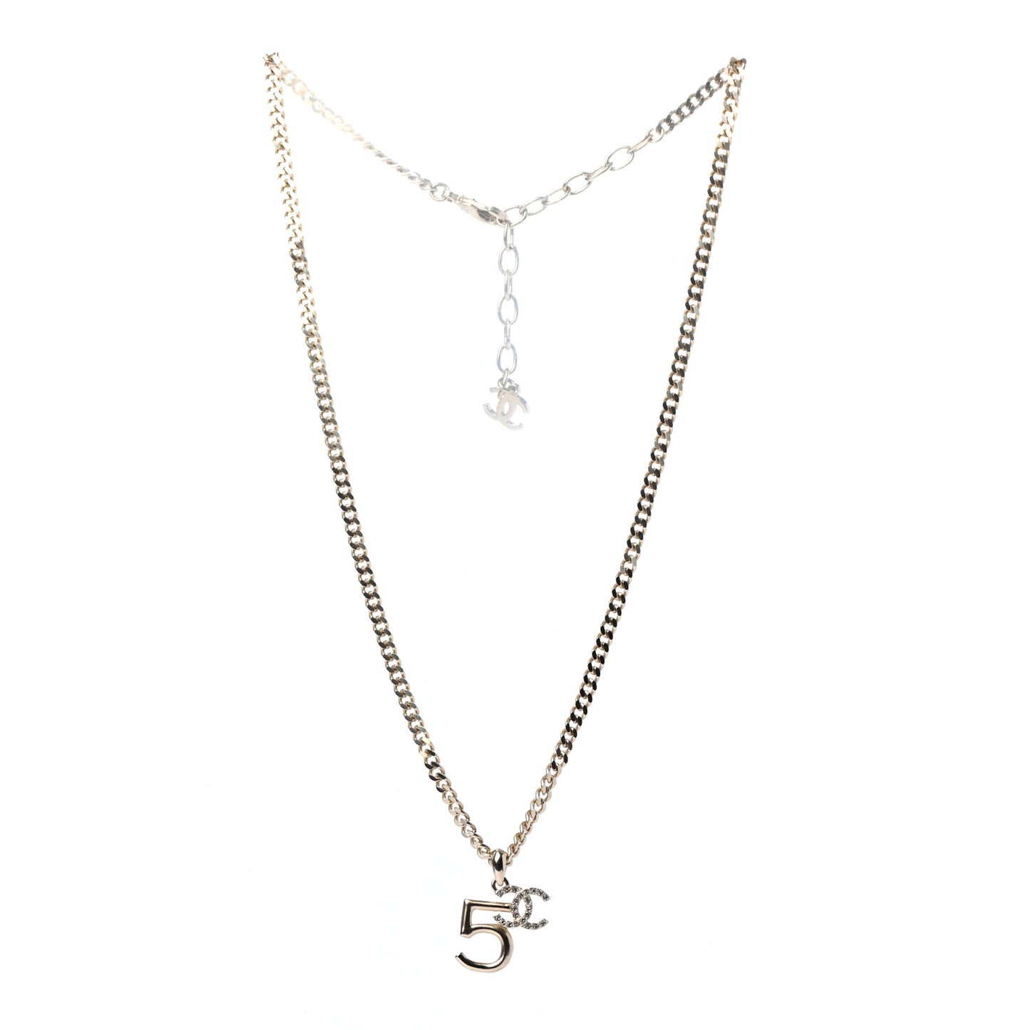 Crystal CC No.5 Necklace Gold