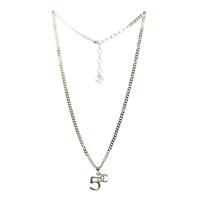 Chanel Crystal CC No.5 Necklace Gold 2 of 4