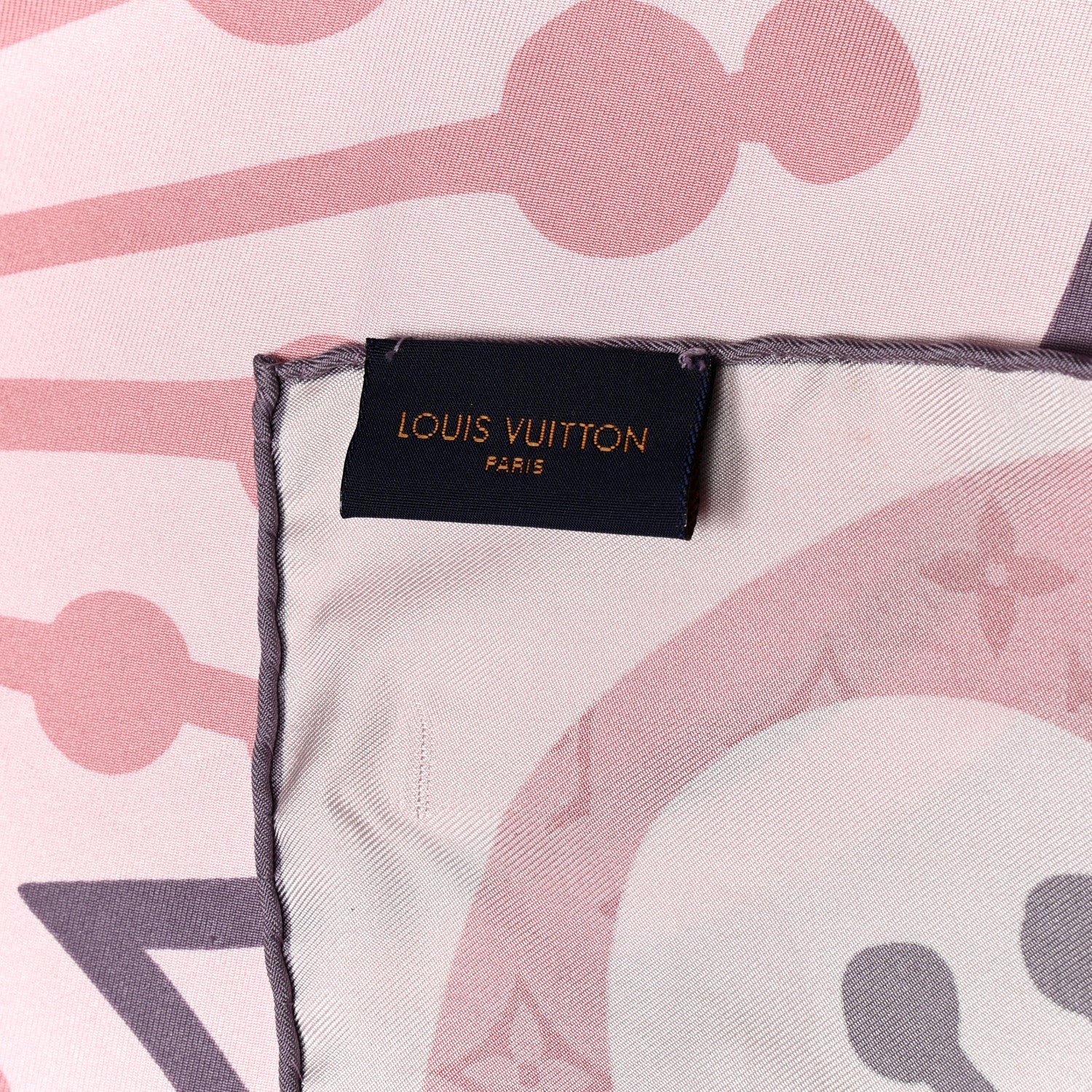 Louis Vuitton Silk Monogram Floral Scarf Pink 3 of 4