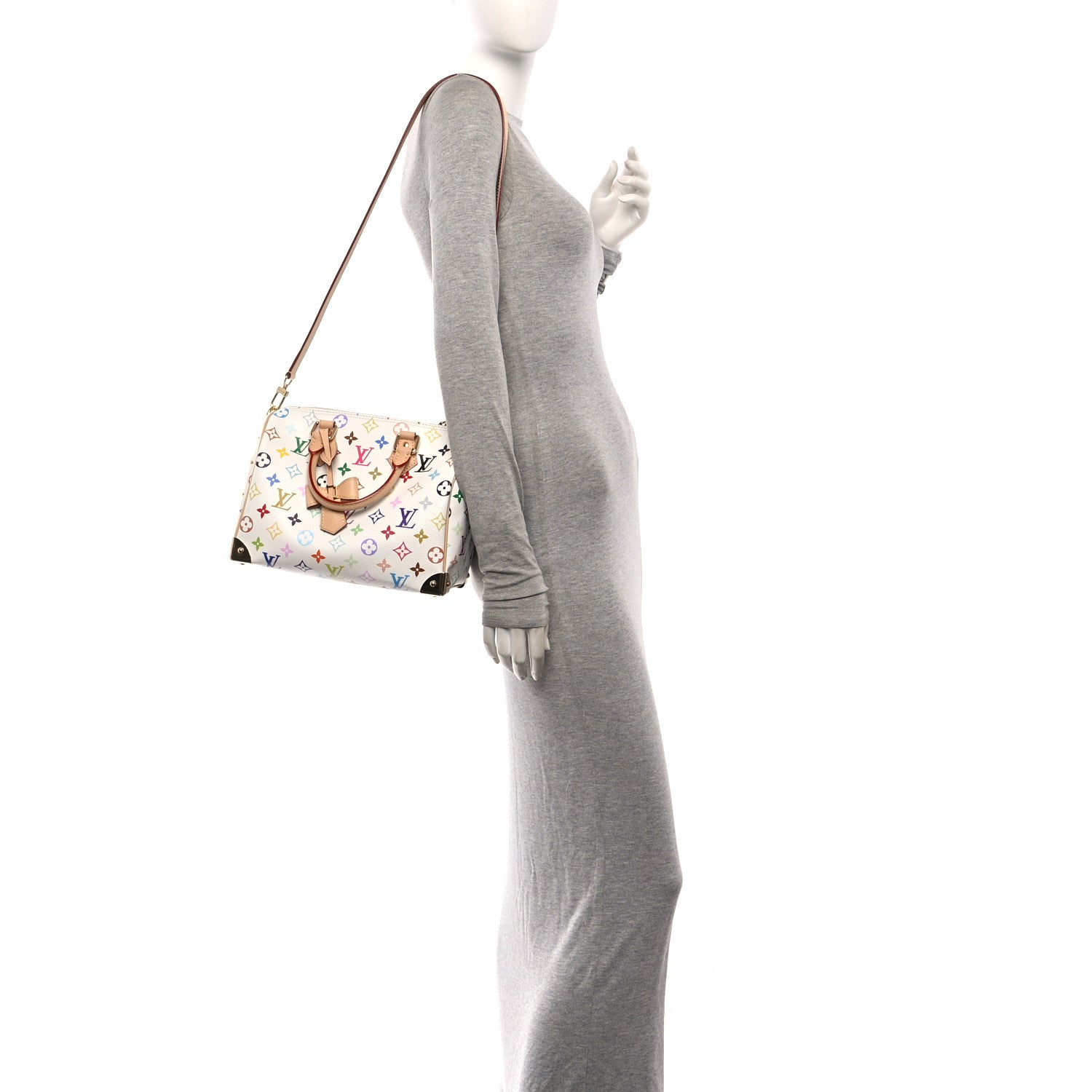 Louis Vuitton LV X TM Monogram Multicolor Speedy Bandouliere 25 White 2 of 9