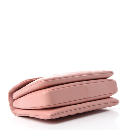 Chanel Lambskin Chevron Quilted Small Trendy CC Dual Handle Flap Bag Light Pink 4 of 10