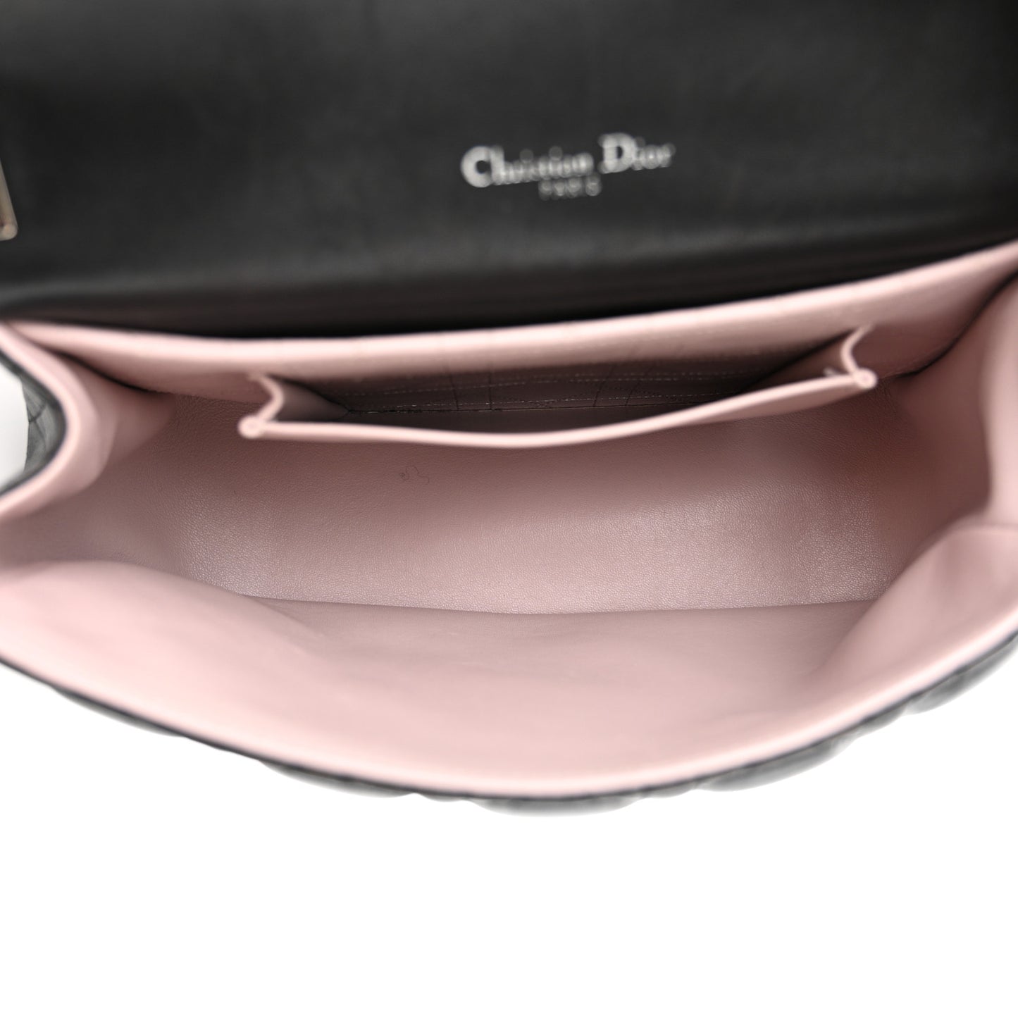 CHRISTIAN DIOR Lambskin Cannage Small Miss Dior Flap Black