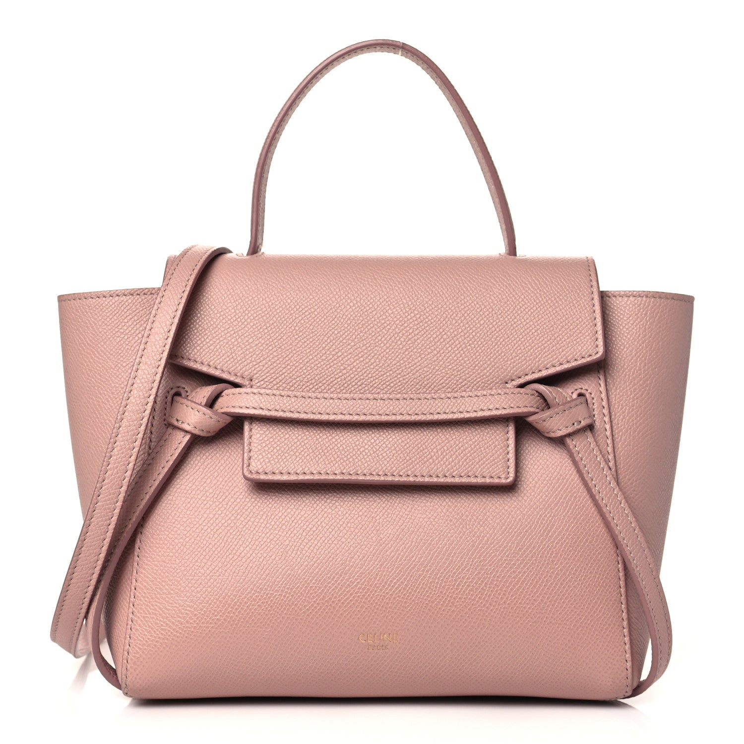 Celine Grained Calfskin Nano Belt Bag Dark Pink 1 of 8