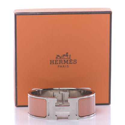 Hermes Enamel Wide Clic Clac H Bracelet PM Peach Melba 5 of 5