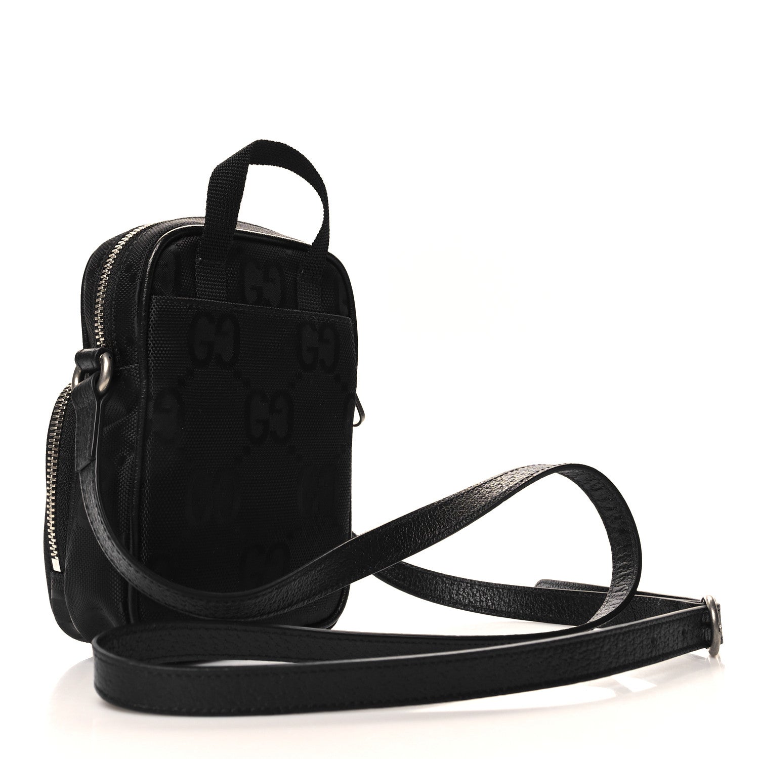 Gucci Econyl Nylon Monogram Off The Grid Shoulder Bag Black 3 of 10