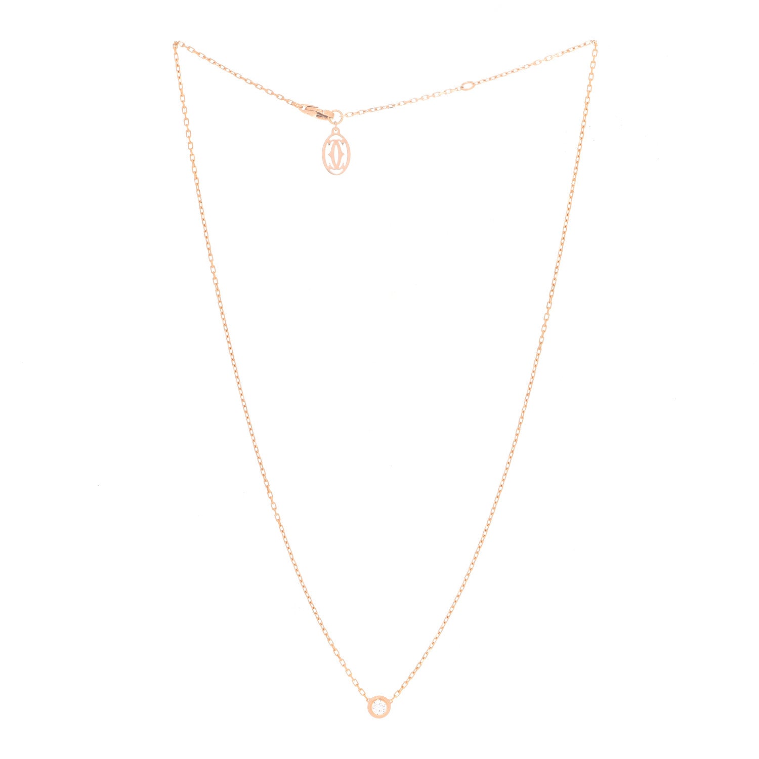 Cartier 18K Pink Gold Diamond LM D'Amour Pendant Necklace 3 of 6