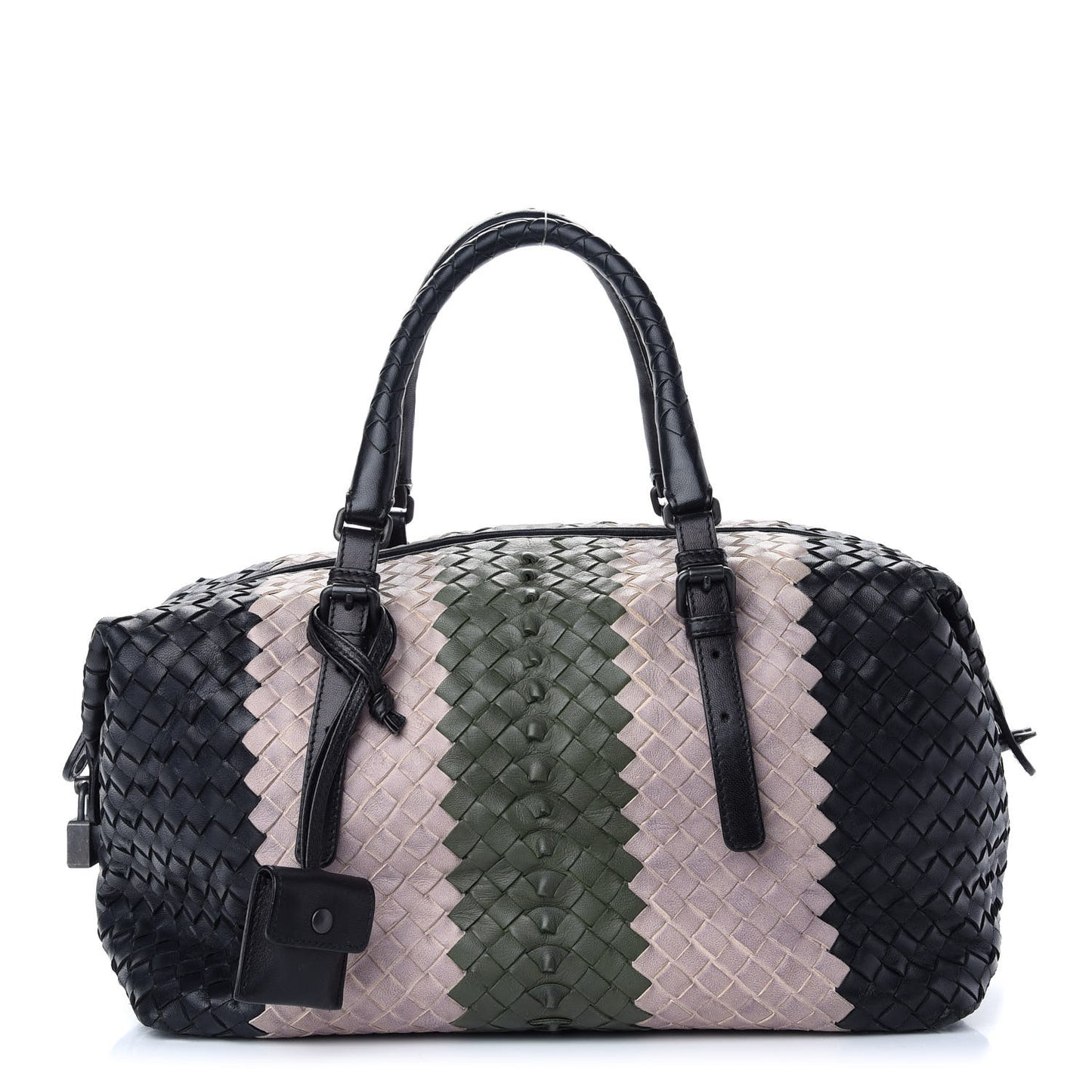 Nappa Intrecciato Rings Satchel Multicolor