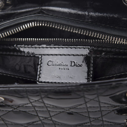 Christian Dior Patent Cannage Medium Lady Dior Black 8 of 10