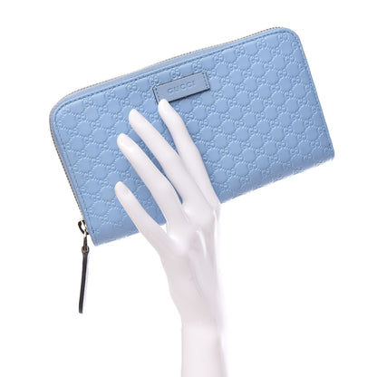 Gucci Microguccissima Zip Around Wallet Mineral Blue 2 of 10