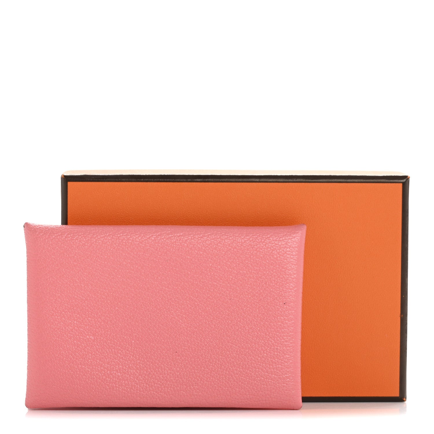 Hermes Chevre Mysore Calvi Card Case Rose Azalee 9 of 9