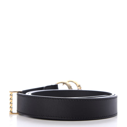 Gucci Moon Calfskin Torchon Double G 25mm Belt 85 34 Black 2 of 4