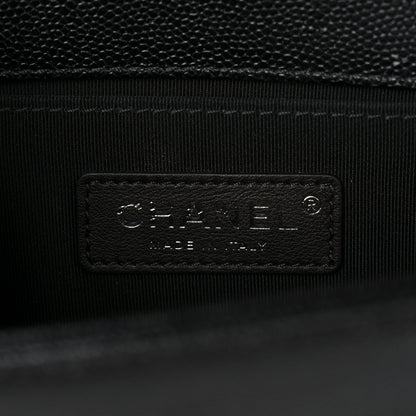 Chanel Caviar Chevron Quilted Small Boy Flap Black 6 of 10
