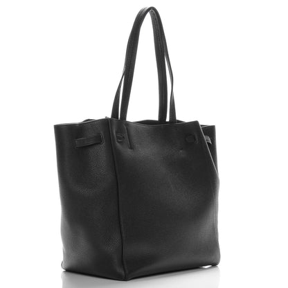 Celine Soft Grained Calfskin Small Belt Cabas Phantom Black 3 of 7