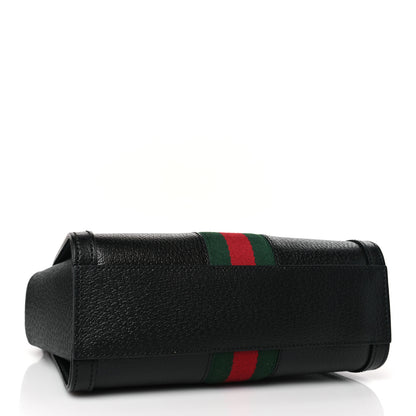 Gucci Textured Calfskin Web Small Ophidia Tote Bag Black 4 of 9