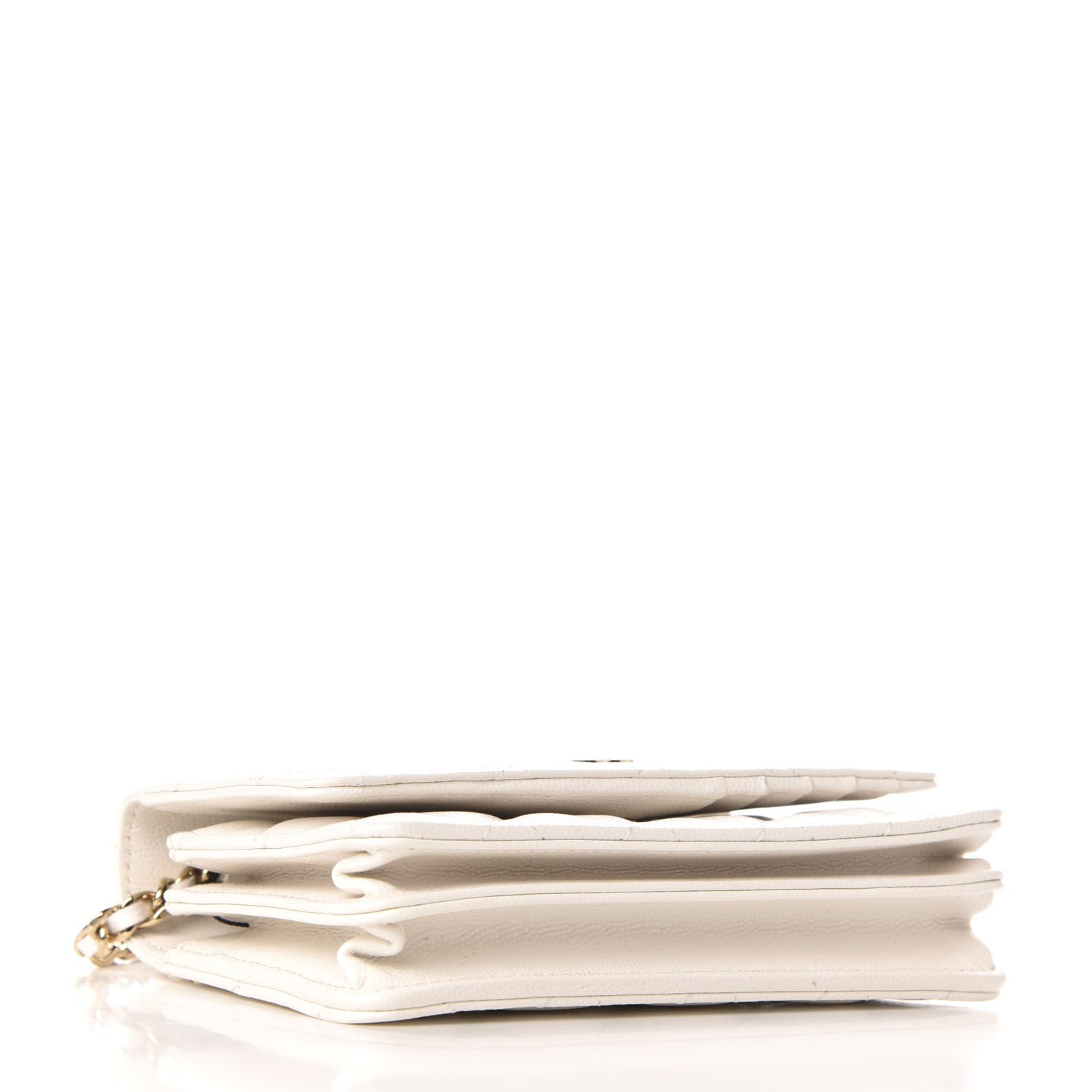 Chanel Caviar Quilted Mini Wallet On Chain WOC White 4 of 11