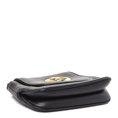 Gucci Pebbled Calfskin Small 1973 Chain Shoulder Bag Black 4 of 10