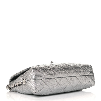 Chanel Crackled Aged Calfskin Big Bang Flap Silver 4 of 11
