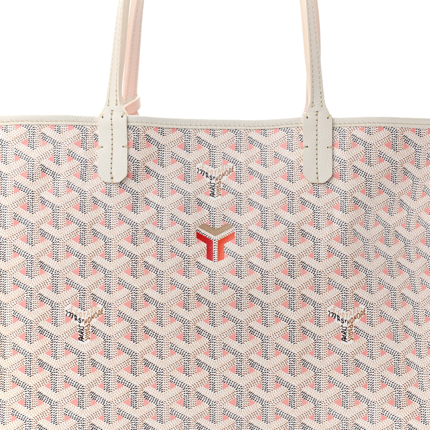 Goyard Goyardine Saint Louis Claire Voie PM White Pink 9 of 11