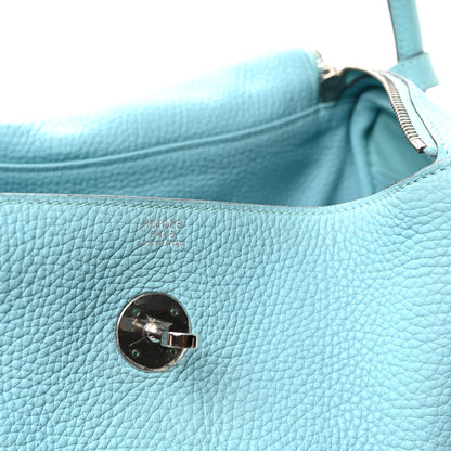 Hermes Taurillon Clemence Lindy 30 Bleu Atoll 6 of 10