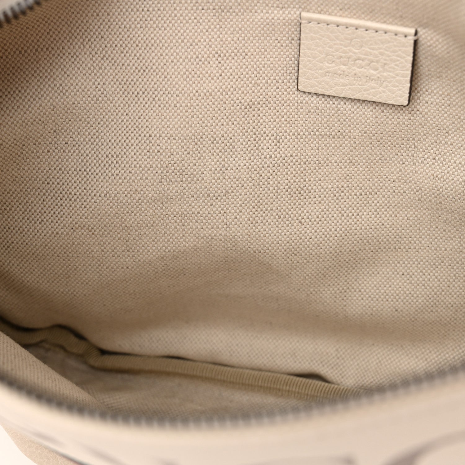 Gucci Grained Calfskin Logo Belt Bag White 11 of 11