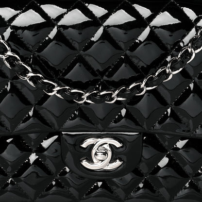 Chanel Patent Quilted Medium Double Flap Black 7 of 9