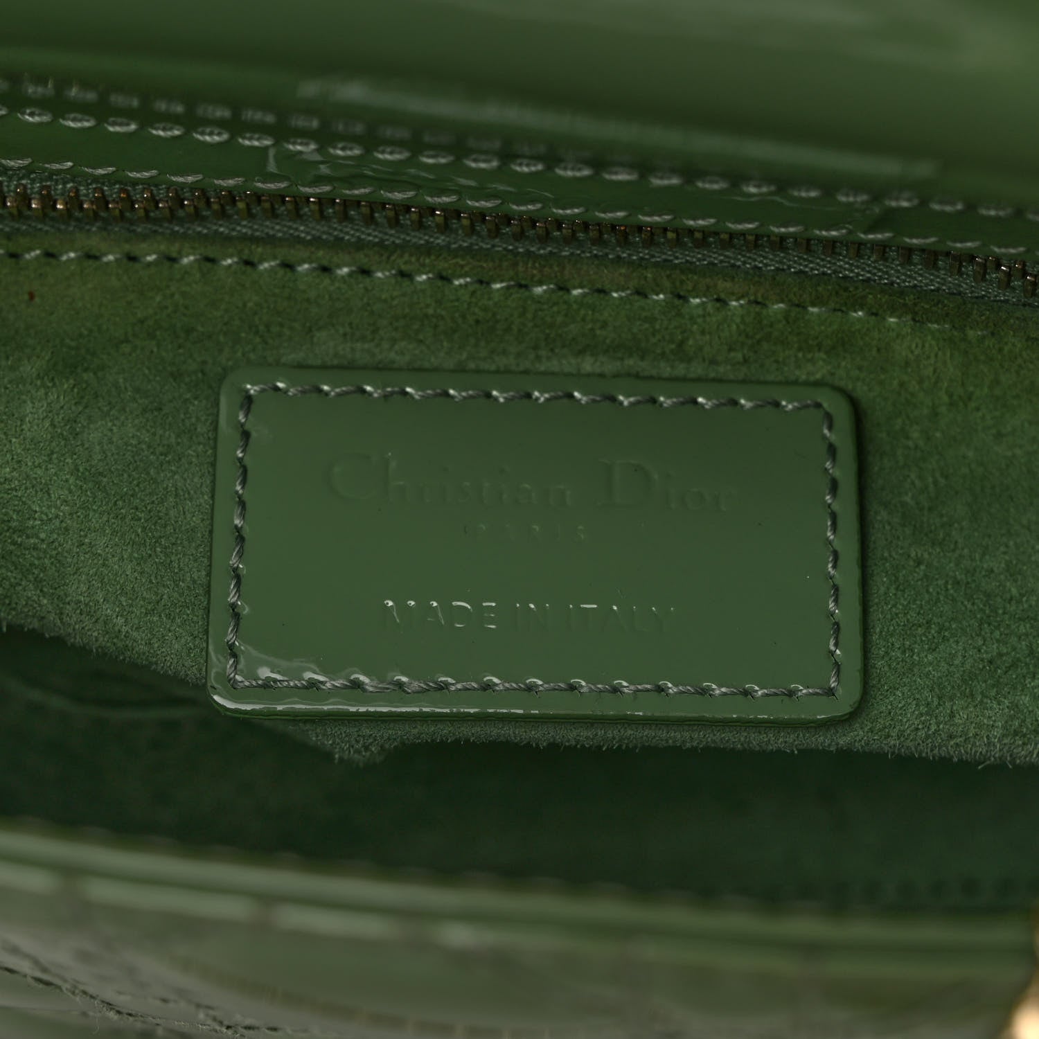 Christian Dior Patent Cannage Mini Lady Dior Mint Green 6 of 10