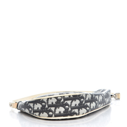 Christian Dior Monogram Mini Saddle Pochette White Black 4 of 9