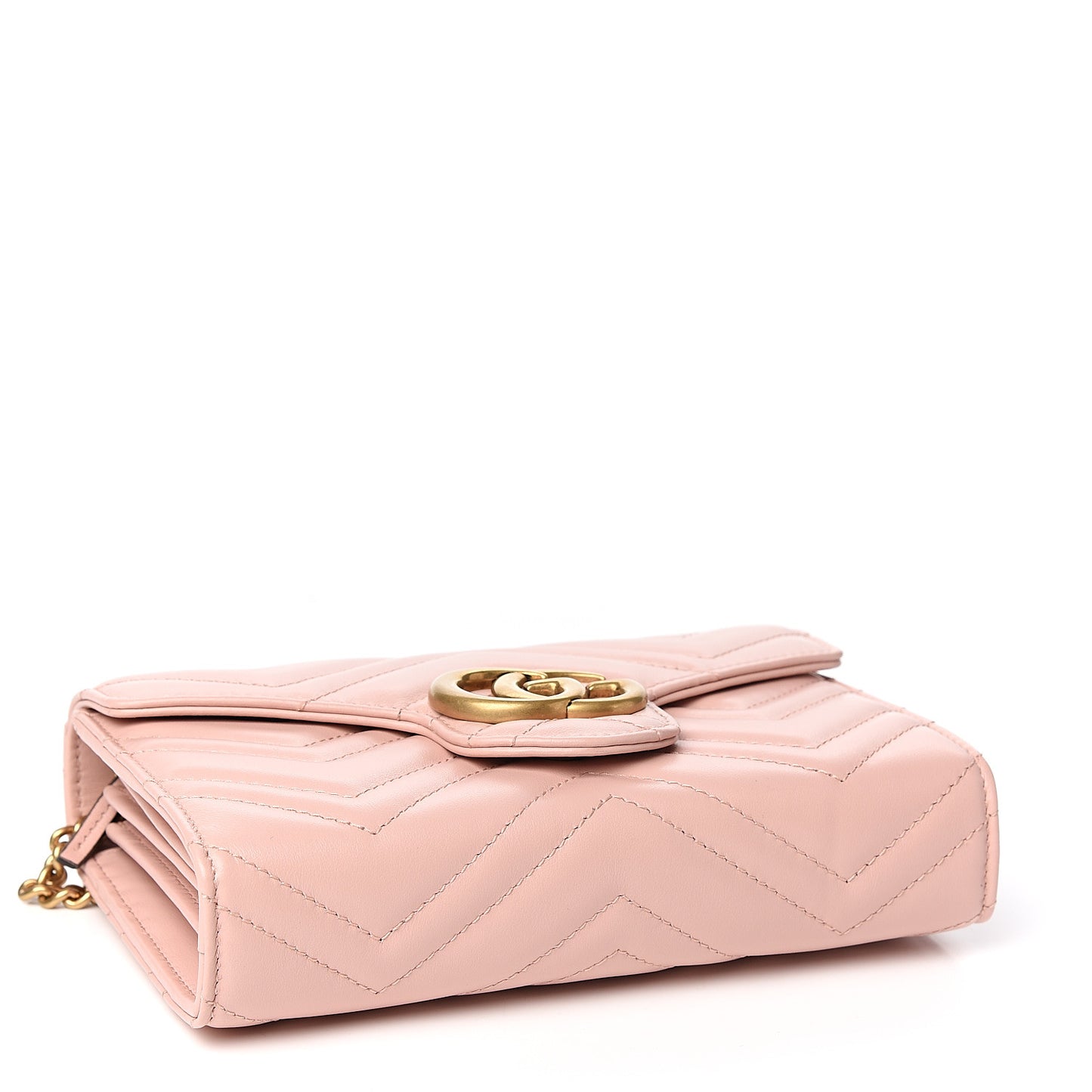 Calfskin Matelasse GG Marmont Chain Wallet Perfect Pink