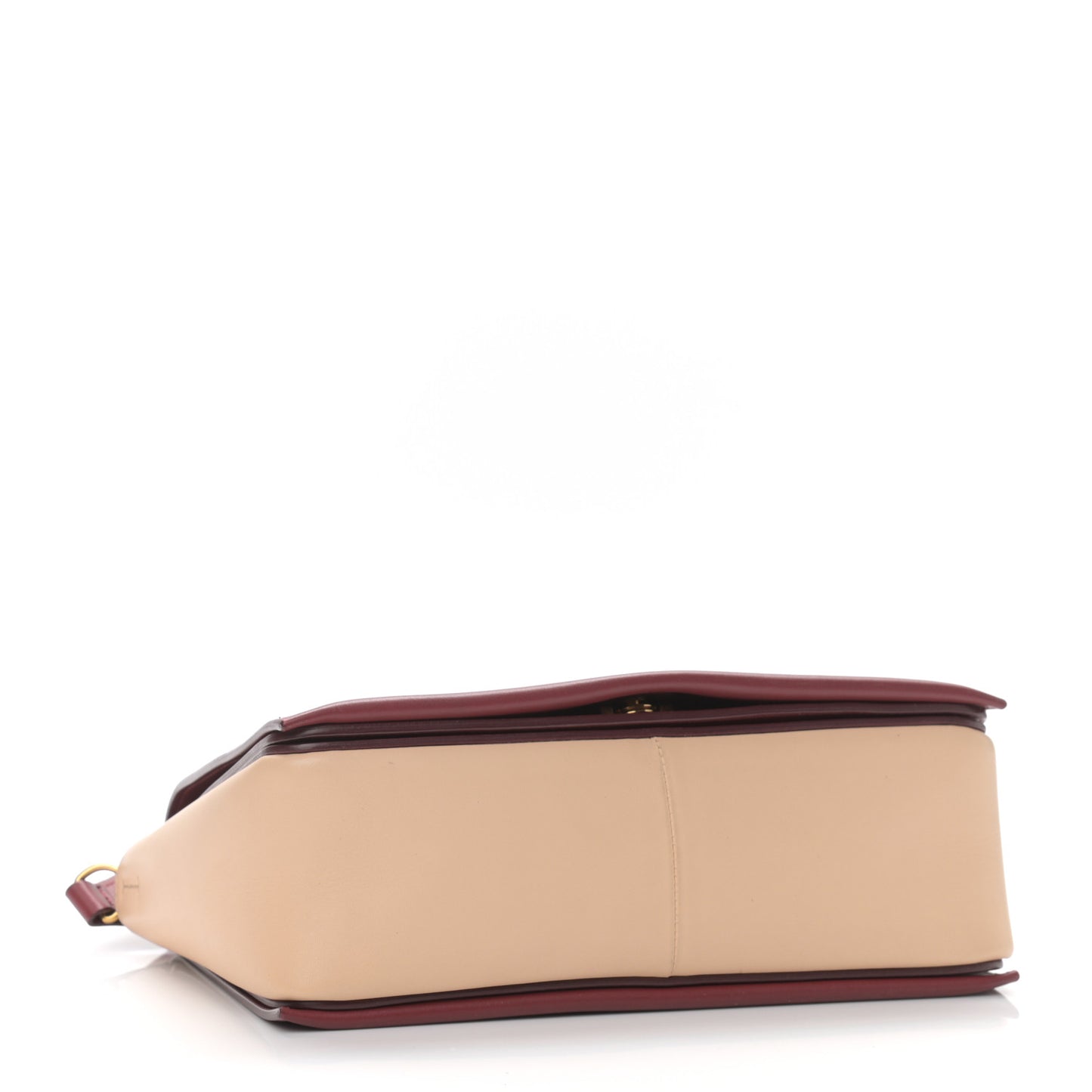 Shiny Smooth Calfskin Medium Frame Shoulder Bag Ruby Nude