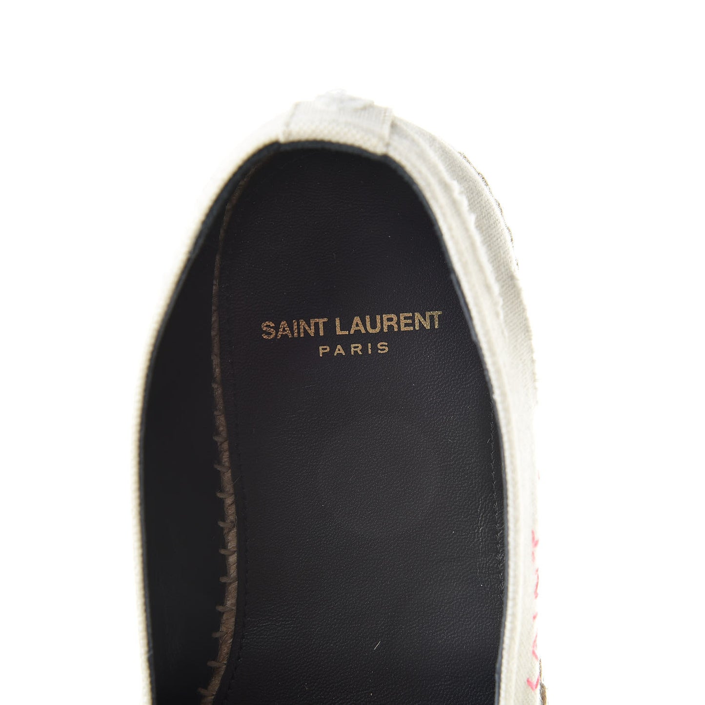 Canvas Elba Logo Embroidered Espadrilles 39.5 Panna