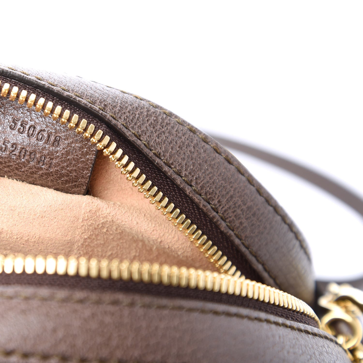 Gucci GG Supreme Monogram Web Mini Ophidia Round Shoulder Bag Brown 9 of 10
