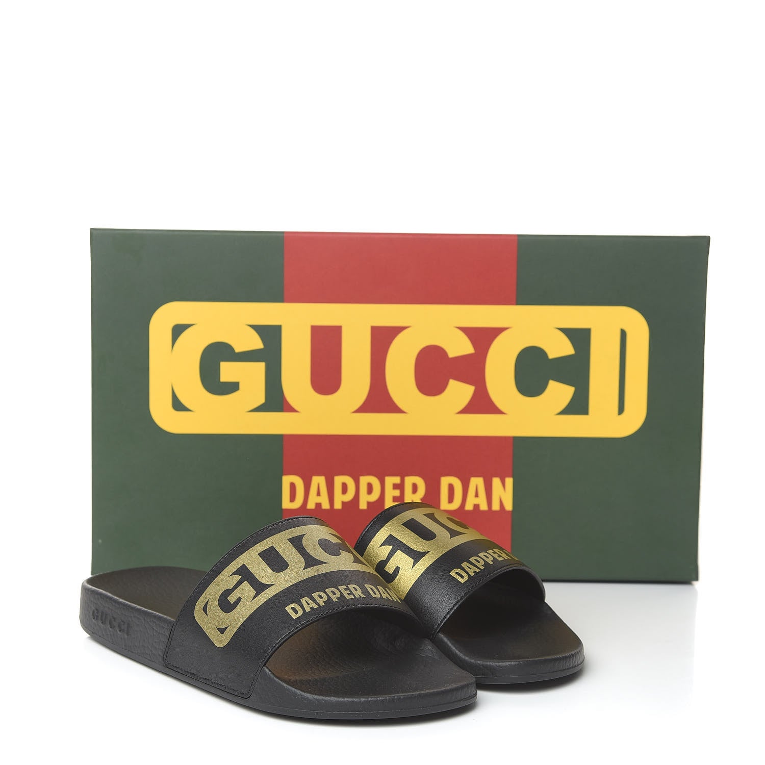 Gucci X DAPPER DAN Rubber Womens Slide Sandals 35 Black 10 of 10