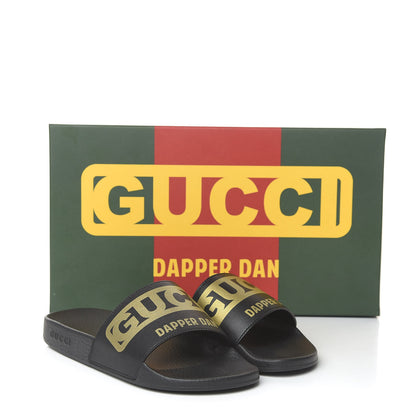 Gucci X DAPPER DAN Rubber Womens Slide Sandals 35 Black 10 of 10