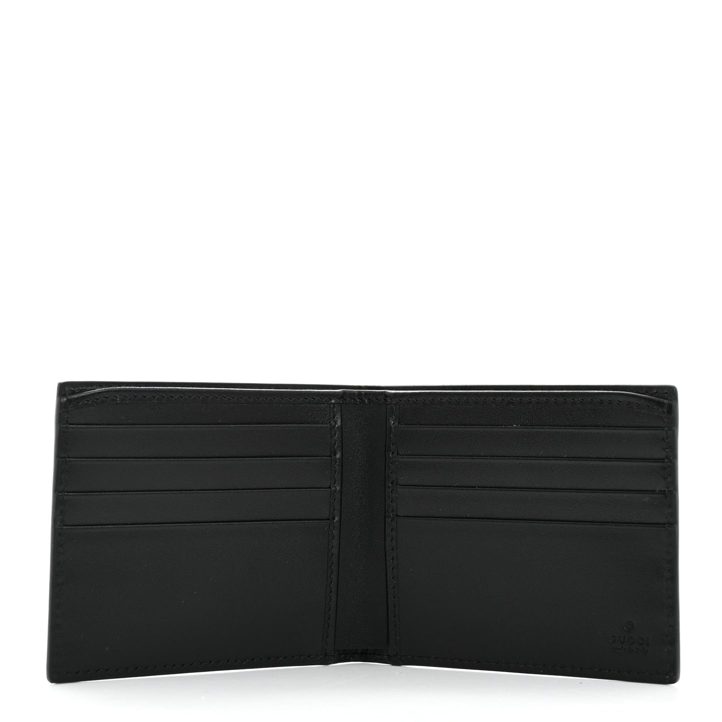 Plutone Calfskin Logo Bi-Fold Wallet Black
