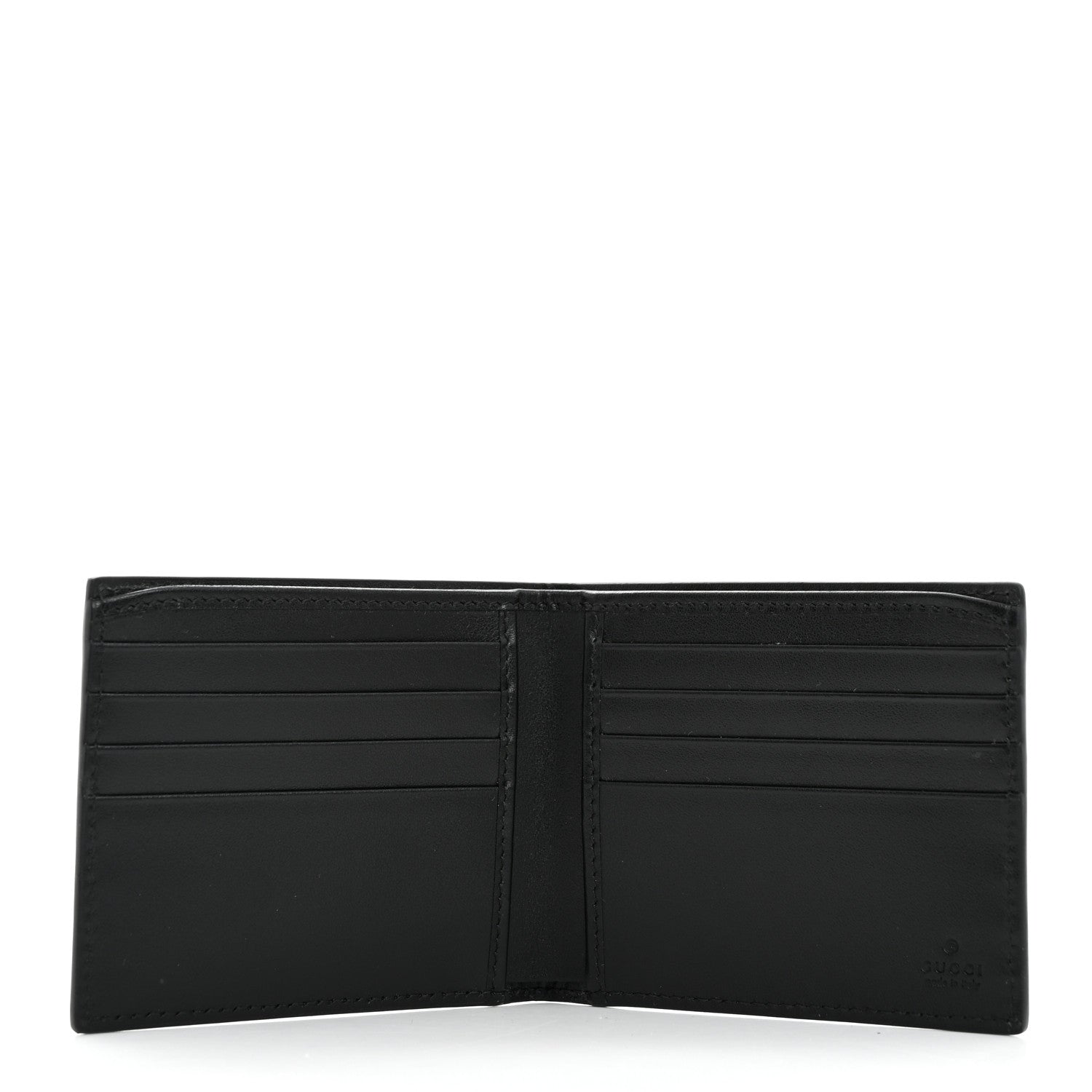 Gucci Plutone Calfskin Logo Bi-Fold Wallet Black 5 of 8