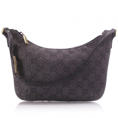 Gucci Denim Monogram Small Hobo 1 of 10