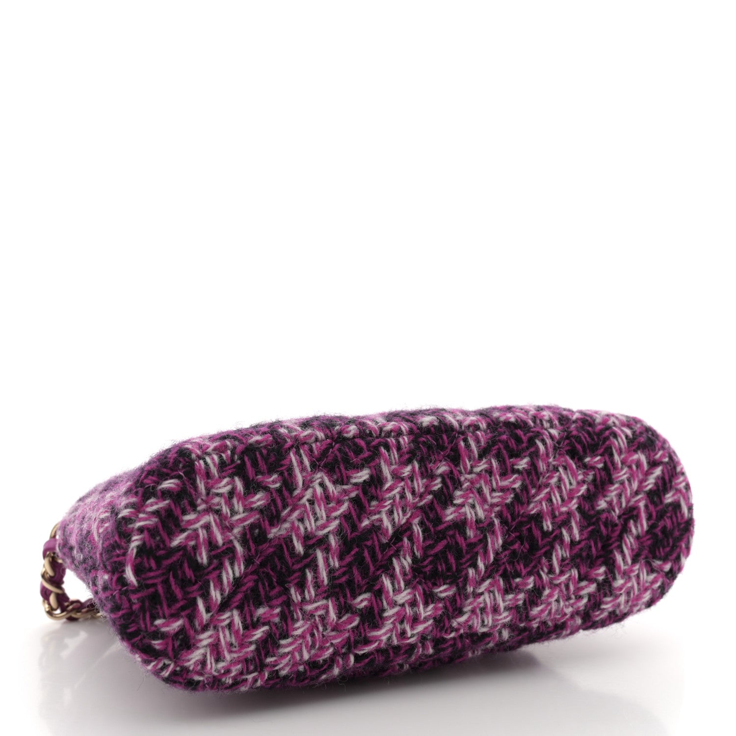 Chanel Tweed Quilted Mini Clutch With Chain Purple 4 of 10