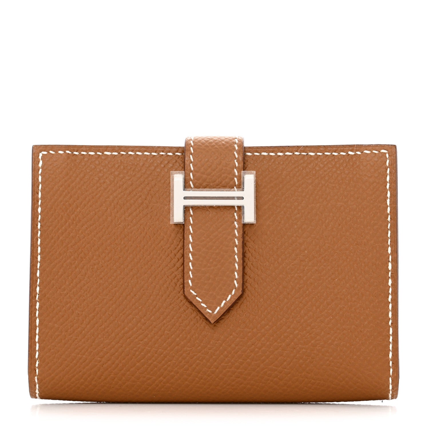 Hermes Epsom Bearn Card Holder Wallet Gold 1 of 7