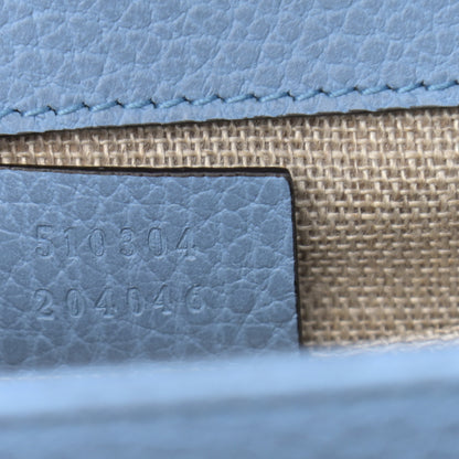 Gucci Dollar Calfskin Small Interlocking G Shoulder Bag Mineral Blue 7 of 12