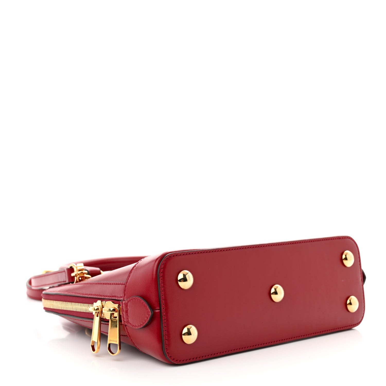 Gucci Boarded Plutone Calfskin Small Horsebit 1955 Top Handle Bag Red 4 of 10