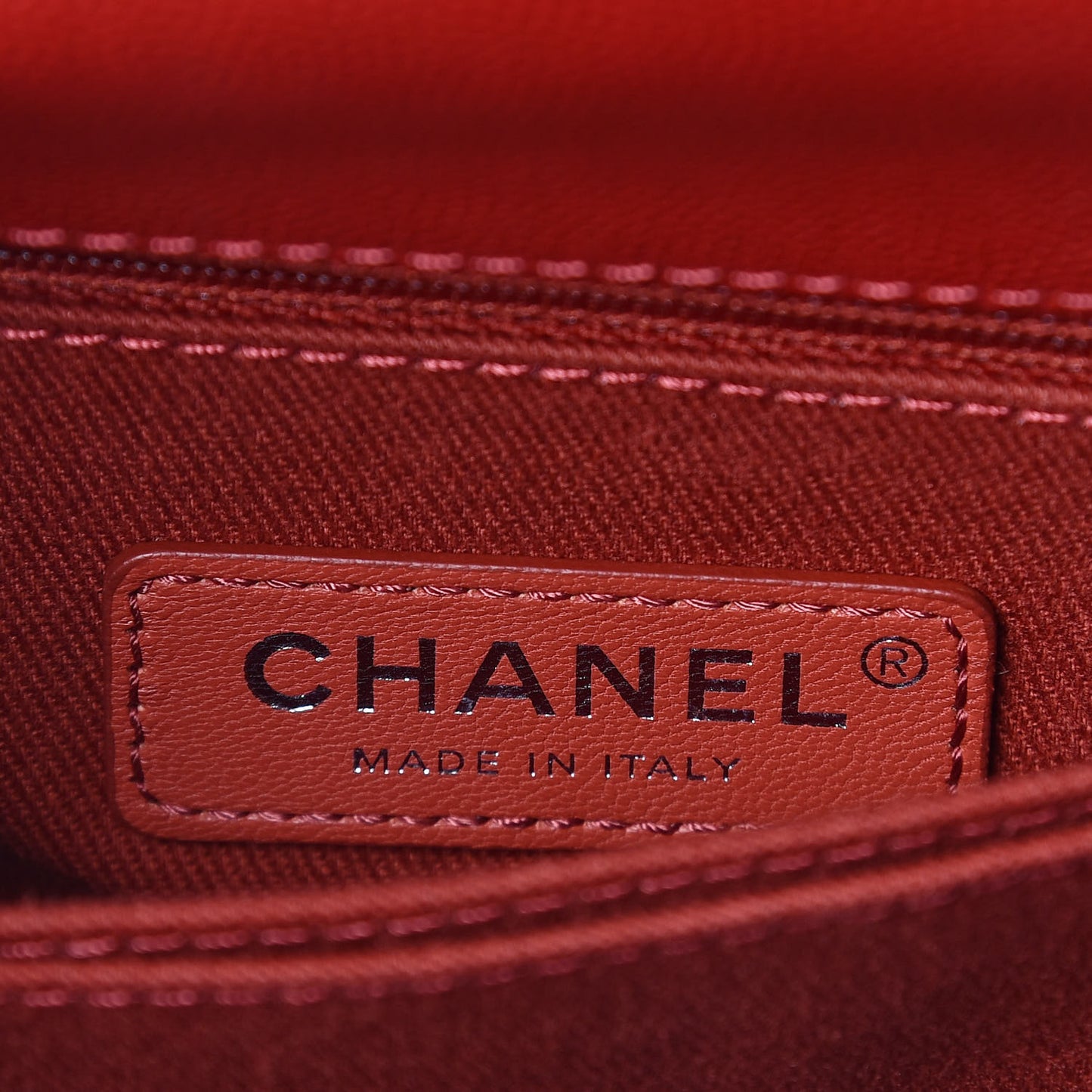 Caviar Quilted Mini Coco Handle Flap Dark Red