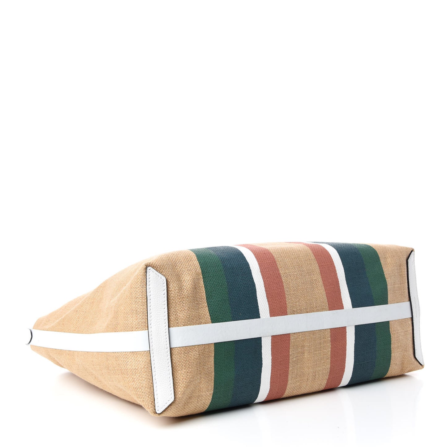 Raffia Stripes Medium The Giant Tote Bag Chalk White