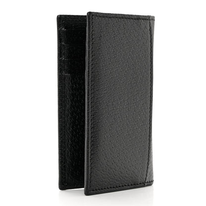 Gucci Textured Dollar Calfskin Horsebit Card Holder Black 3 of 7