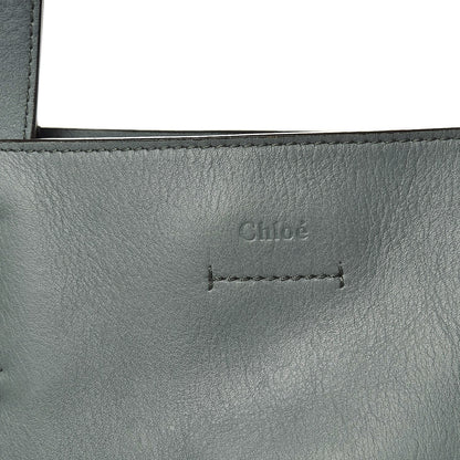 Chloe Smooth Calfskin Medium Milo Shopping Tote Cloudy Blue 7 of 8