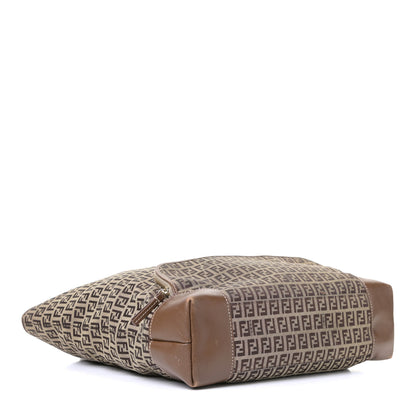 Fendi Zucchino Cuoio Chef Shopping Tote Mogano Panna Fango 3 of 17