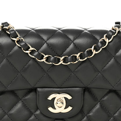 Chanel Lambskin Quilted Mini Rectangular Flap Black 8 of 11