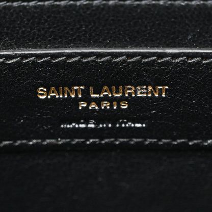 Saint Laurent Patent Calfskin Carre Quilted Cassandre Mini Camera Bag Black 6 of 10