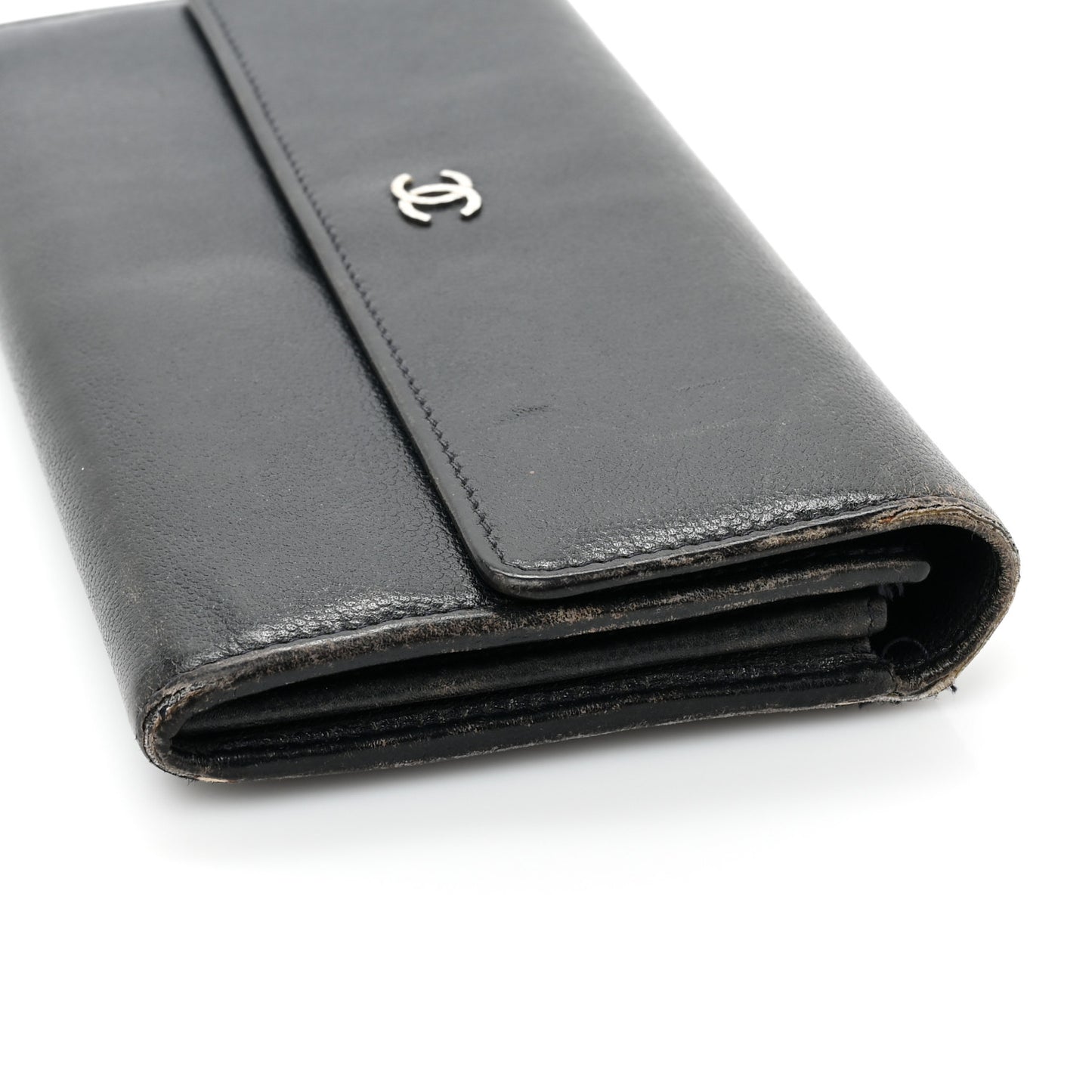 Caviar Sevruga Long Flap Wallet Navy